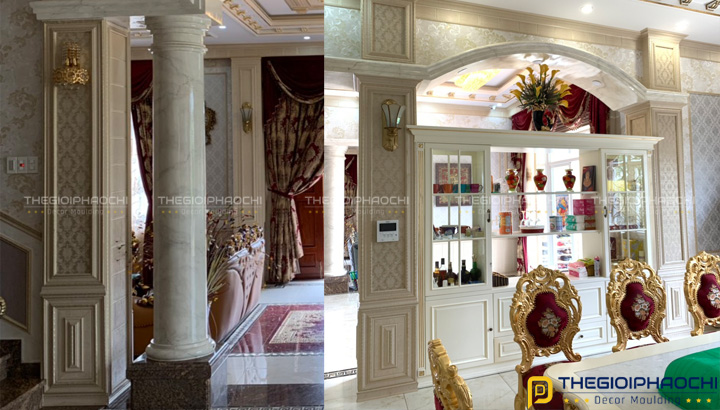 phào chỉ trang trí cột nhà đẹp
